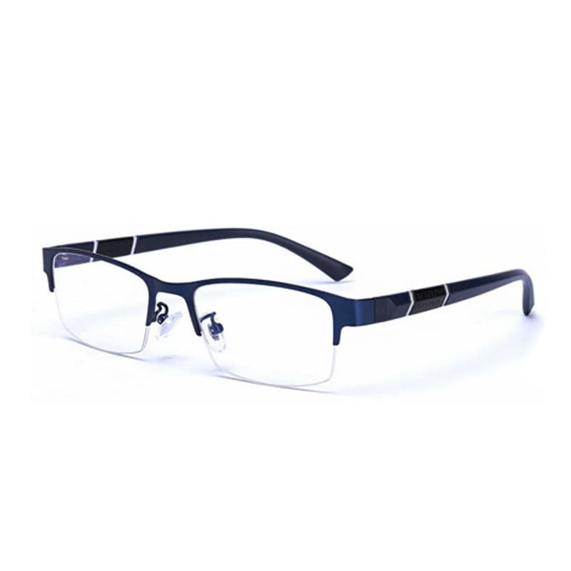 New men's myopia glasses, anti-blue light, computer and mobile phone with prescription flat mirror, fashionable half-frame goggles for men 6