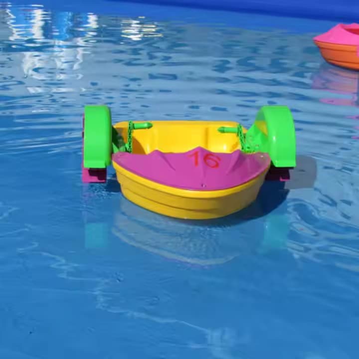 New children's water hand boat outdoor park paradise equipment inflatable pool swimming pool parent-child electric boat 3