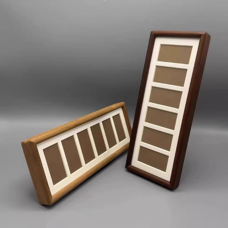 Photo frame six-link black walnut RMB increased transport multi-gold picture frame table decoration six-link photo frame great rivers and mountains 5