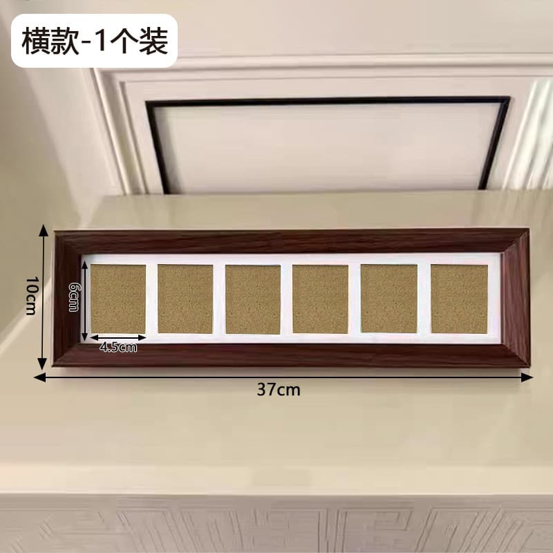 Photo frame six-link black walnut RMB increased transport multi-gold picture frame table decoration six-link photo frame great rivers and mountains 7
