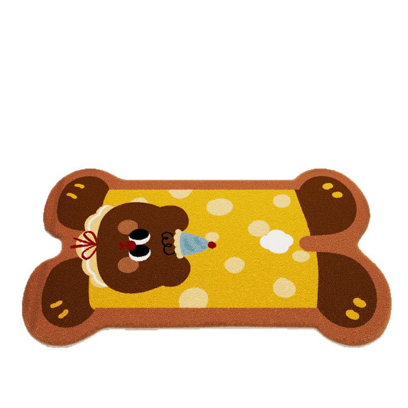 Animal bathroom floor mats, household water-absorbent and wear-resistant floor mats, bathroom entry anti-slip mats, easy care imitation cashmere floor mats 6