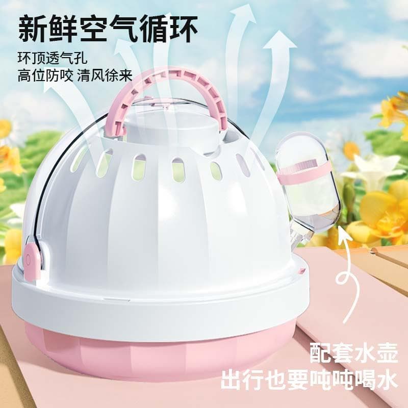 Parrot take-out cage, hamster blackbird, portable bird cage, peony bird bag, portable mini walking bird cage 5