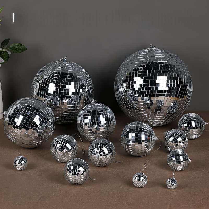 Jiazheng silver glass mirror ball DISCO KTV laser reflective ball cake Christmas pendant foam decorative ball 2