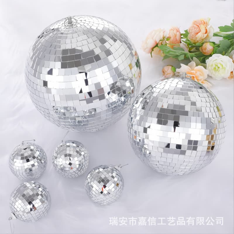 Jiazheng silver glass mirror ball DISCO KTV laser reflective ball cake Christmas pendant foam decorative ball 3