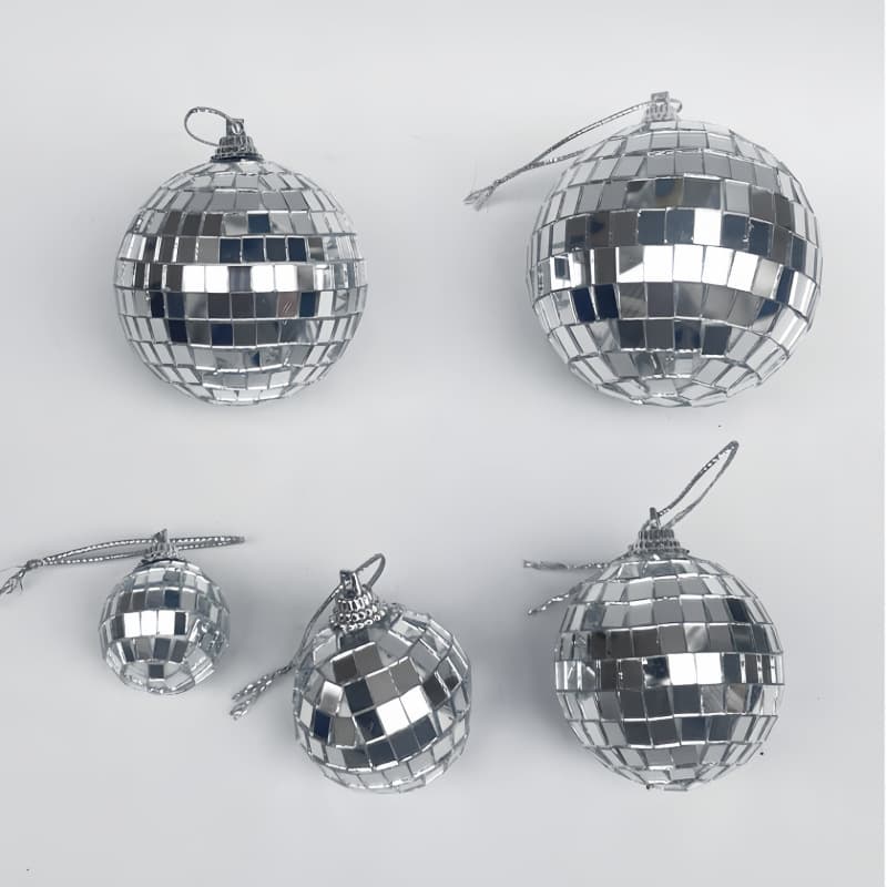 Jiazheng silver glass mirror ball DISCO KTV laser reflective ball cake Christmas pendant foam decorative ball 4