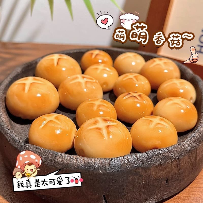 Ivory Fruit Loose Beads Charcoal Grilled Carving Handmade DIY Buddha Beads Rosary Jewelry Wenwan Bracelet Jewelry Accessories Wholesale 3