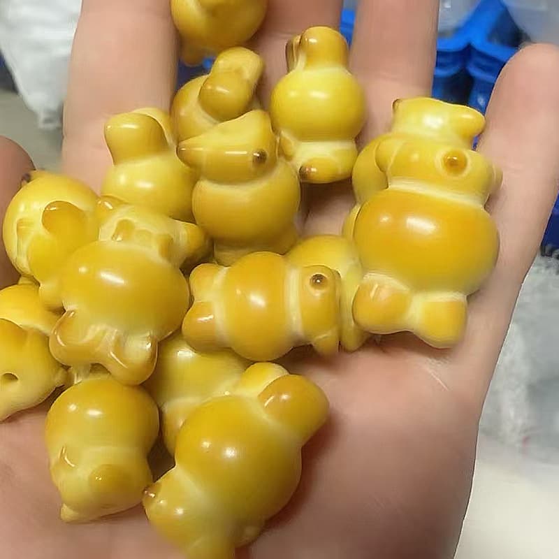 Ivory Fruit Loose Beads Charcoal Grilled Carving Handmade DIY Buddha Beads Rosary Jewelry Wenwan Bracelet Jewelry Accessories Wholesale 8