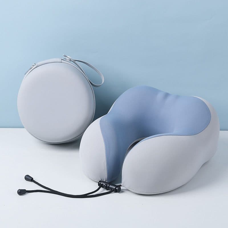 U-shaped pillow outdoor travel portable neck pillow can store memory foam neck pillow cool ice silk aircraft pillow wholesale 7