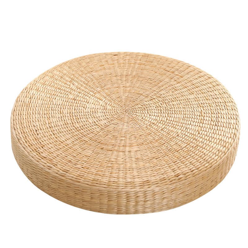 Straw futon tatami cushion floor household Japanese-style thickened meditation cushion bay window round lazy cushion 7
