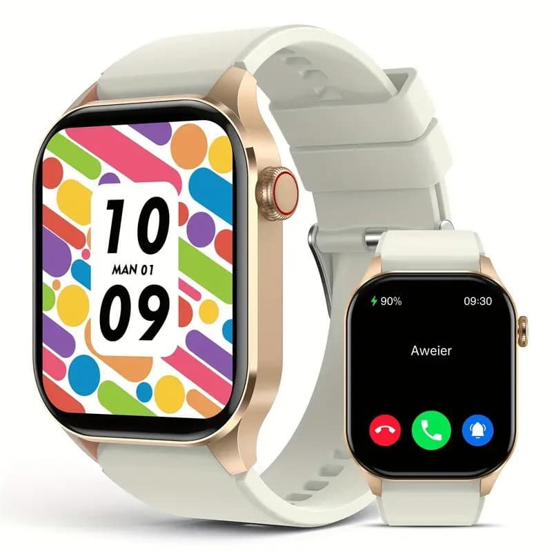 Temu ET588 smart watch for men and women, 2.04-inch AMOLED display fitness tracker 2