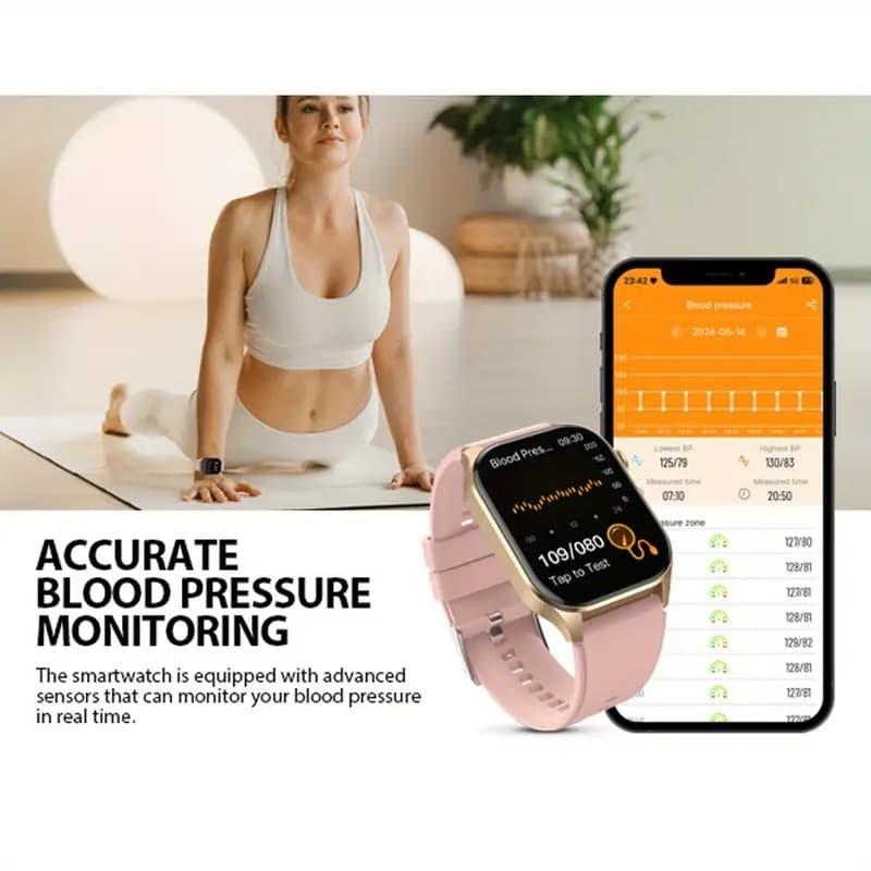 Temu ET588 smart watch for men and women, 2.04-inch AMOLED display fitness tracker 5