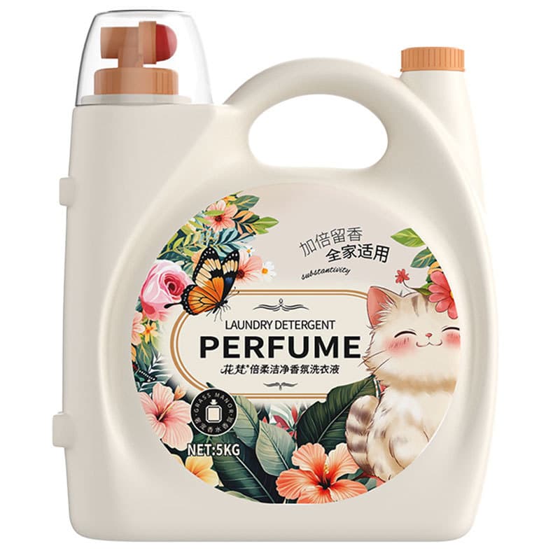 10kg large bucket of fragranced laundry detergent, long-lasting fragrance, antibacterial, clean, supple, anti-yellowing, household affordable, full box batch 6