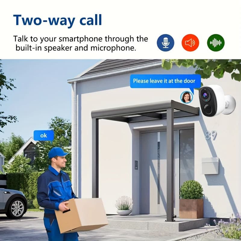 Cross-border solar WIFI home surveillance camera without plug-in door high-definition night vision smart surveillance video recorder 5
