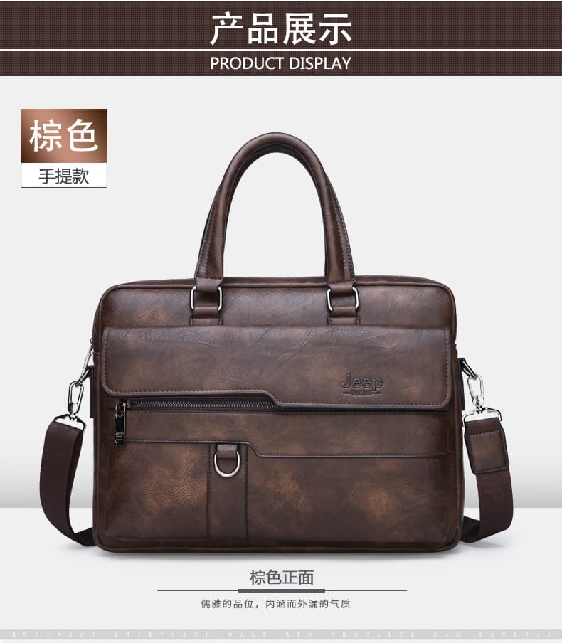 Cross-border men's handbag, business commuter bag, briefcase, large-capacity computer shoulder bag, multi-functional cross-body backpack 10