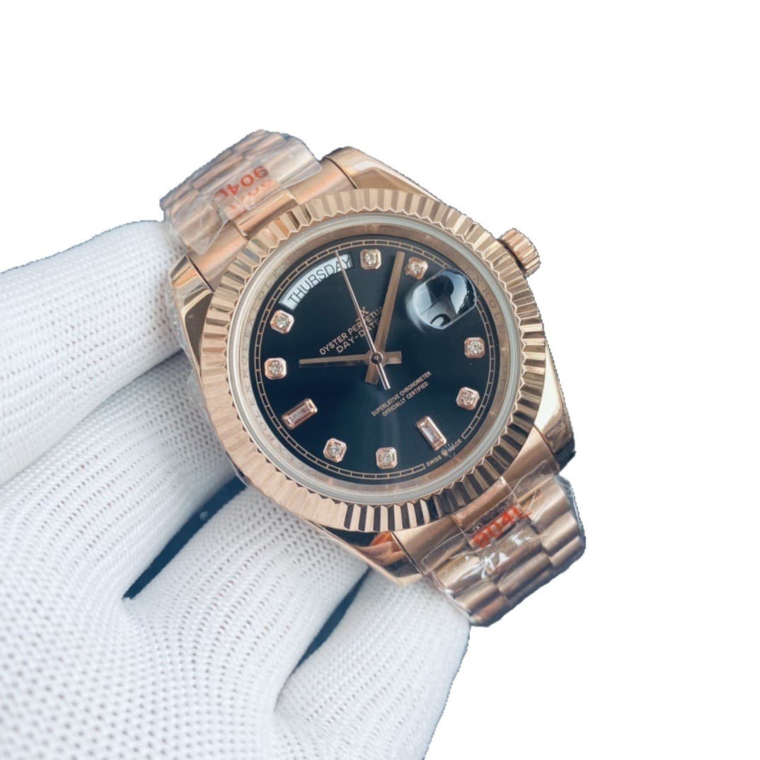 Laojia Log Double Calendar Men's Watch Fully Automatic Mechanical Gold Elegant Waterproof Business High-Quality Classic Men's Watch 6