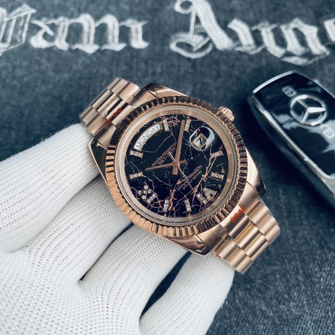Wrist WatchR Laojia fully automatic mechanical men's double calendar three-hand business one-piece drop shipping log watch 3