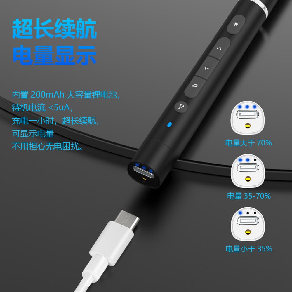 Cross-border source factory pointer stylus teacher-specific PPT page turning laser two-in-one multi-function 5