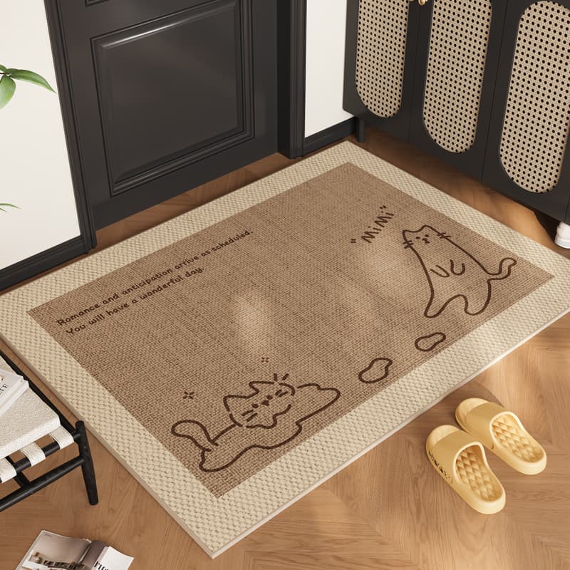 Door entry mat door home entrance floor entry cat loop velvet foot pad door non-slip wash-free carpet 2