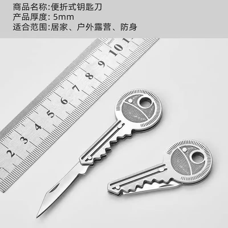 Outdoor multifunctional portable key knife, stainless steel foldable knife, EDC tool, camping survival equipment 5