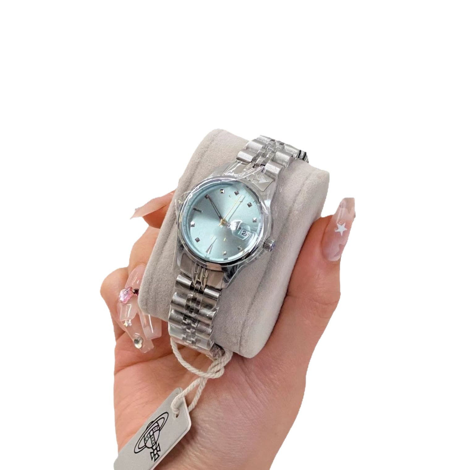 Queen Mother West Watch Crushed Ice Blue Large Small Blue Watch Women's Chinese Valentine's Day Gift Women's Watch Couple Watch 6
