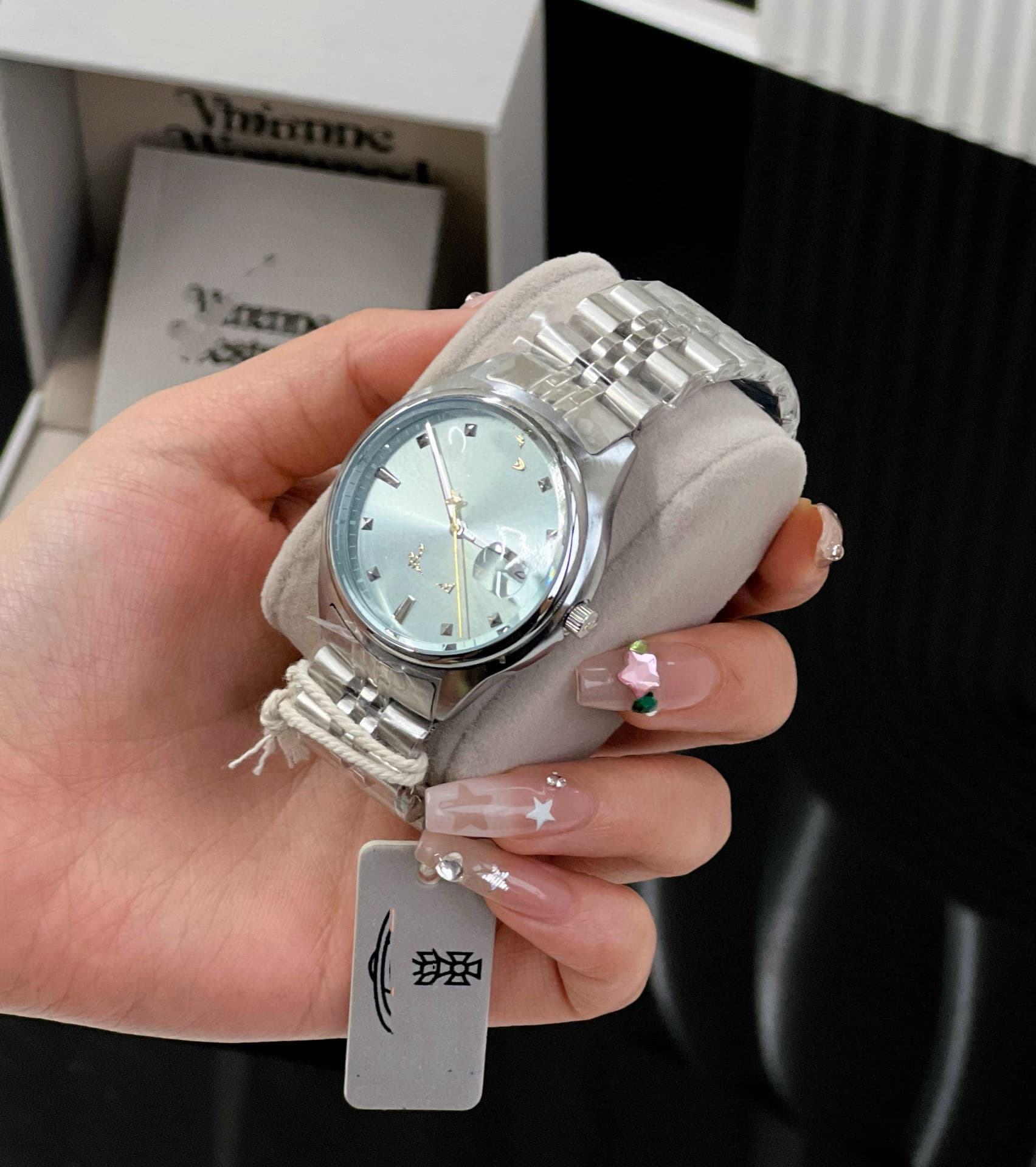 Queen Mother West Watch Crushed Ice Blue Large Small Blue Watch Women's Chinese Valentine's Day Gift Women's Watch Couple Watch 9