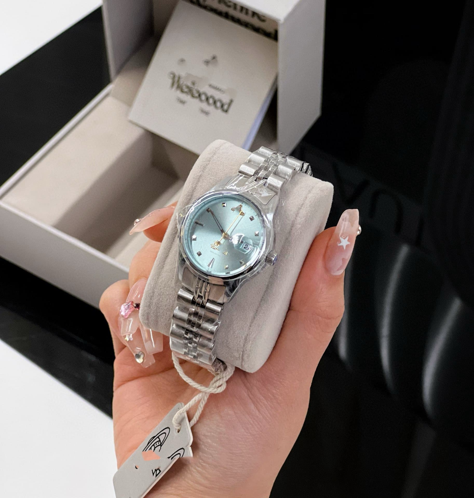 Queen Mother West Watch Crushed Ice Blue Large Small Blue Watch Women's Chinese Valentine's Day Gift Women's Watch Couple Watch 10