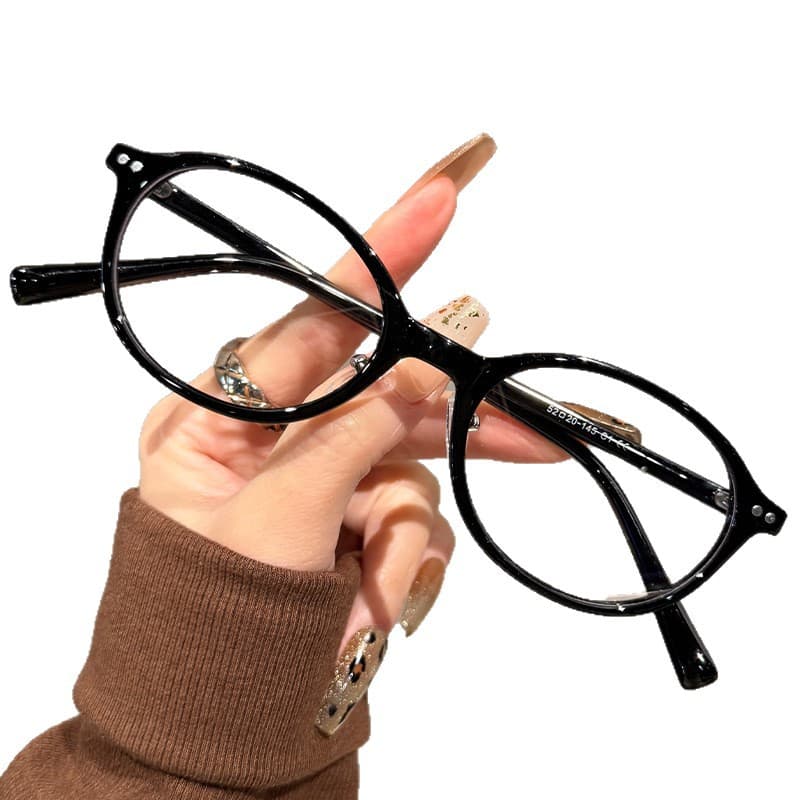 New nerdy oval frame high-end glasses for women with myopia, can be equipped with ultra-light small frame eye frames for men with small faces 6