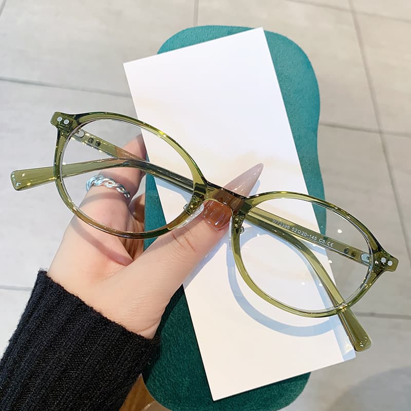 New nerdy oval frame high-end glasses for women with myopia, can be equipped with ultra-light small frame eye frames for men with small faces 10