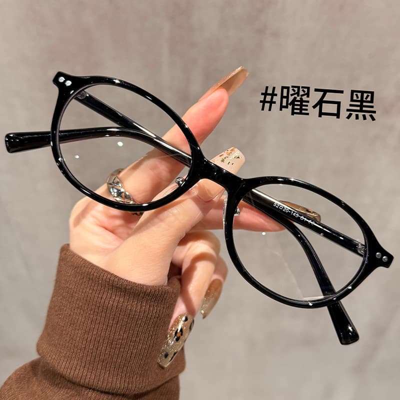 New nerdy oval frame high-end glasses for women with myopia, can be equipped with ultra-light small frame eye frames for men with small faces 1