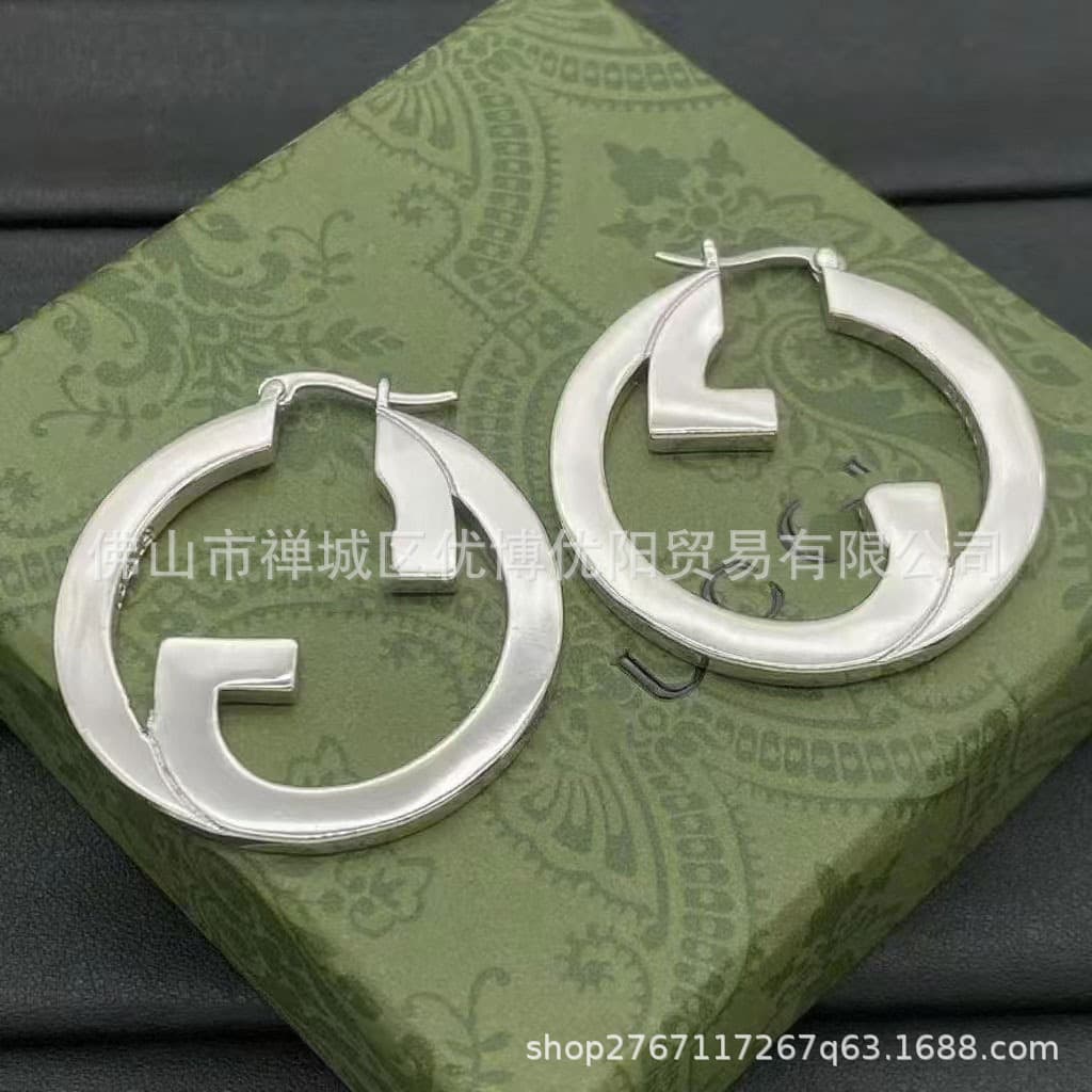 2025 Gujia new fashion trend classic European and American ins style high version temperament personality versatile earrings and earrings 4