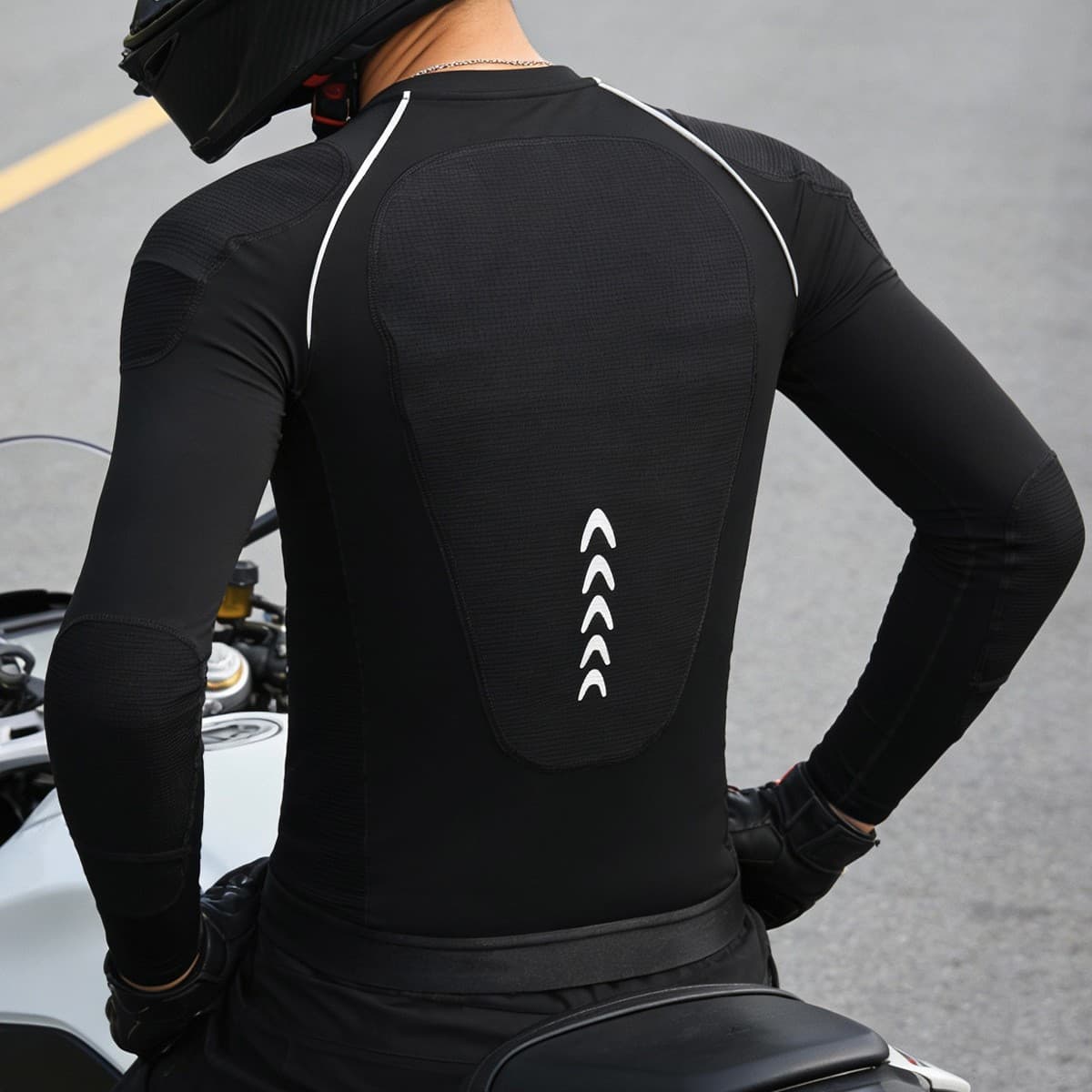 WOSAWE motorcycle style men's cycling jacket motorcycle casual tight sports pocket equipment soft protective gear 3