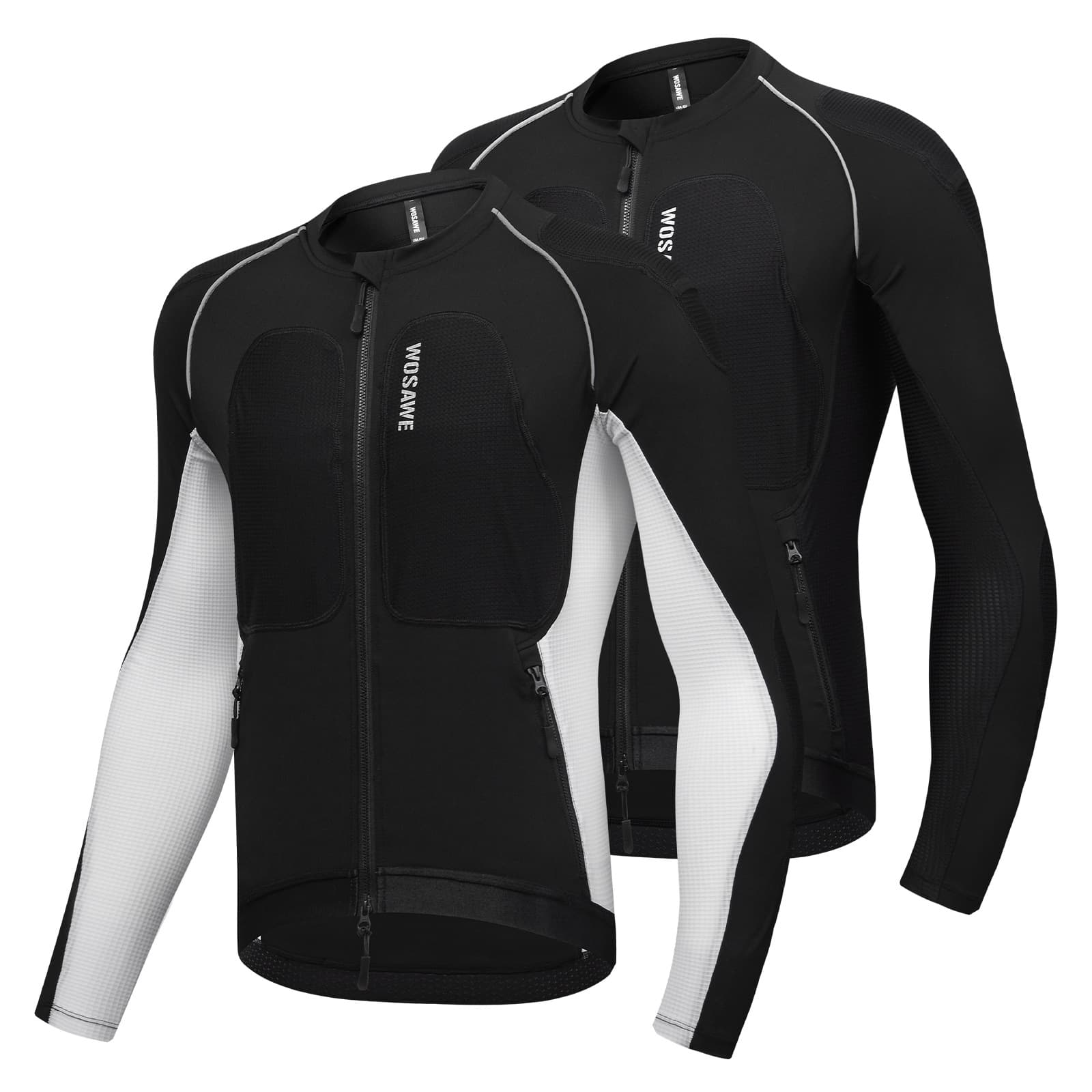 WOSAWE motorcycle style men's cycling jacket motorcycle casual tight sports pocket equipment soft protective gear 6