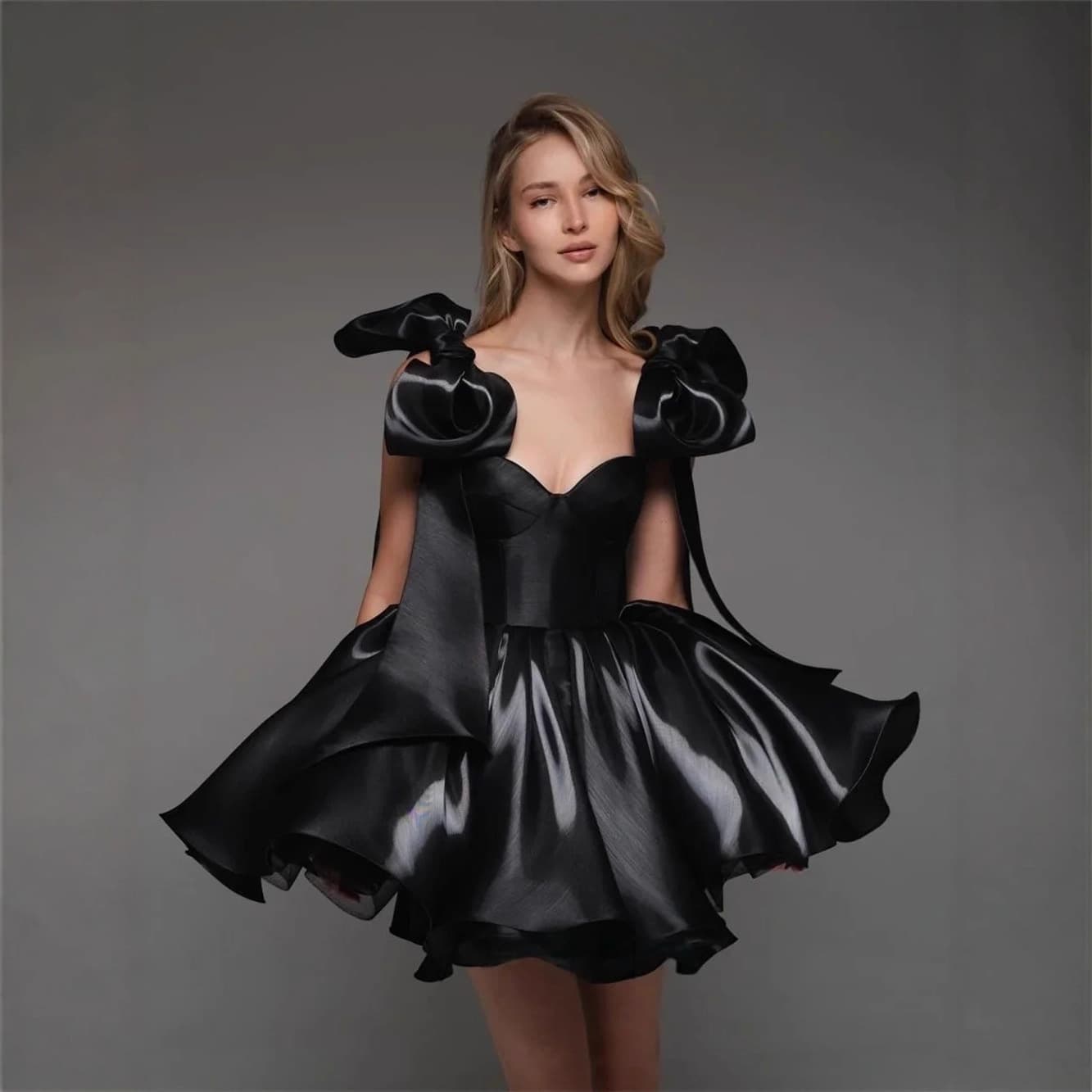 Cross-border AliExpress bow design suspender dress birthday party short dress skirt niche temperament dress 3