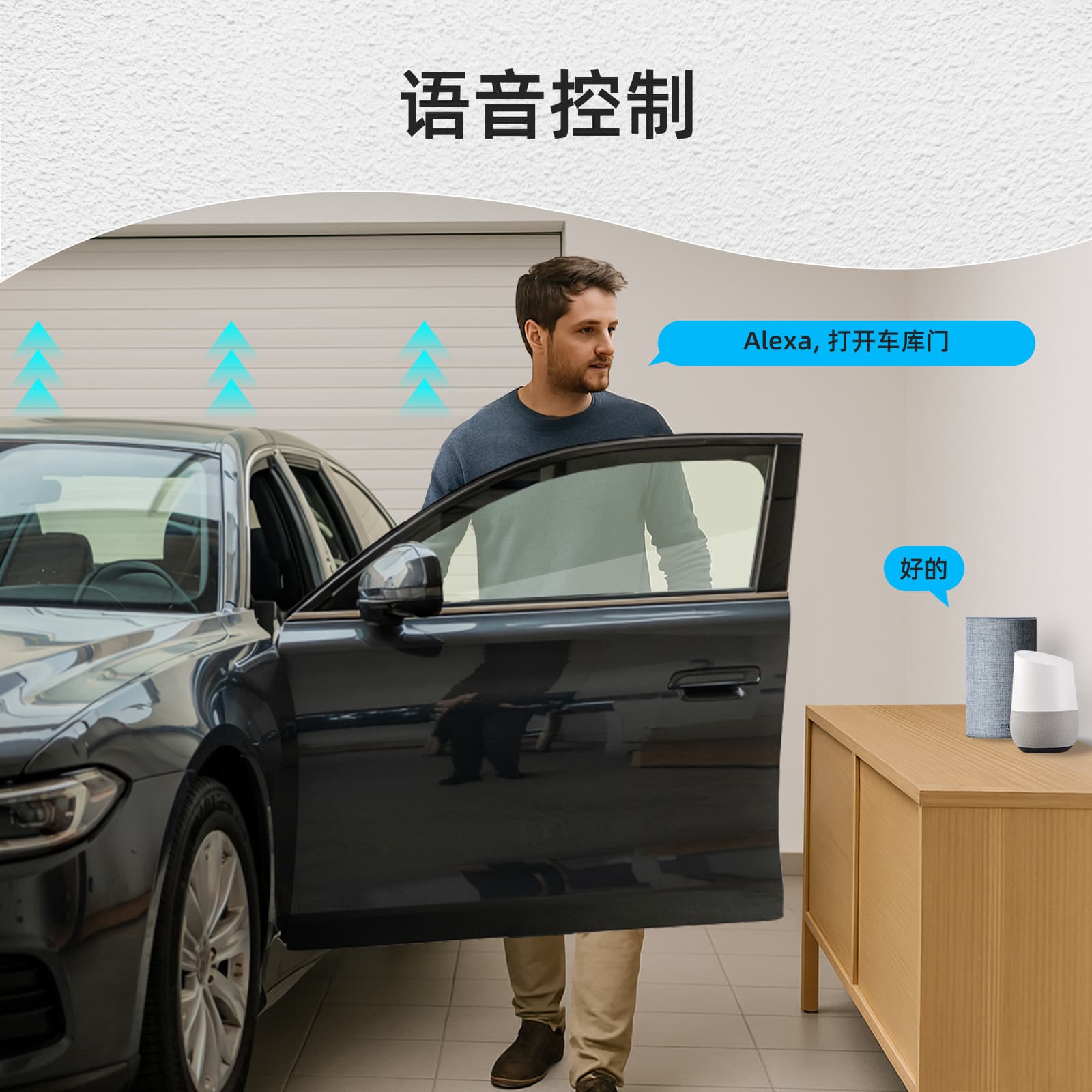 Tuya Smart Home WiFi Garage Door Switch App Timing Alexa Voice Control Smart Switch 4