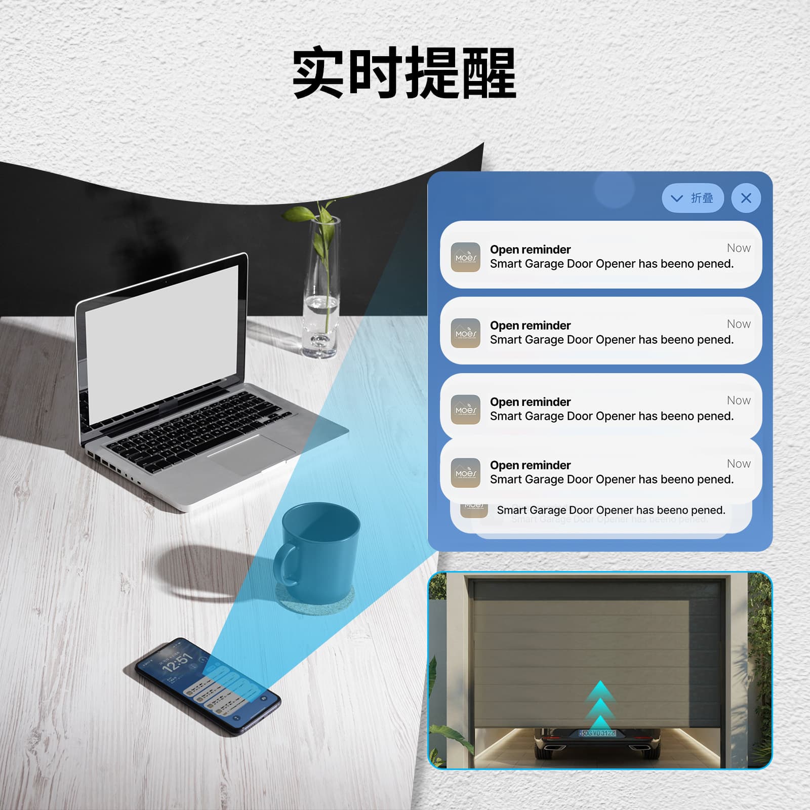 Tuya Smart Home WiFi Garage Door Switch App Timing Alexa Voice Control Smart Switch 5