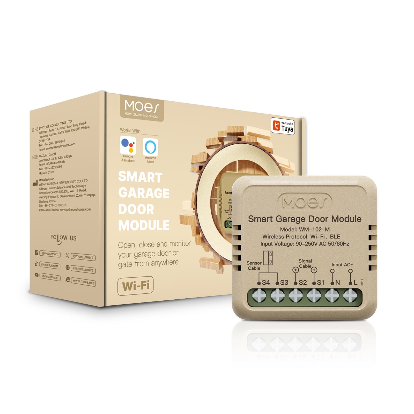 Tuya Smart Home WiFi Garage Door Switch App Timing Alexa Voice Control Smart Switch 6