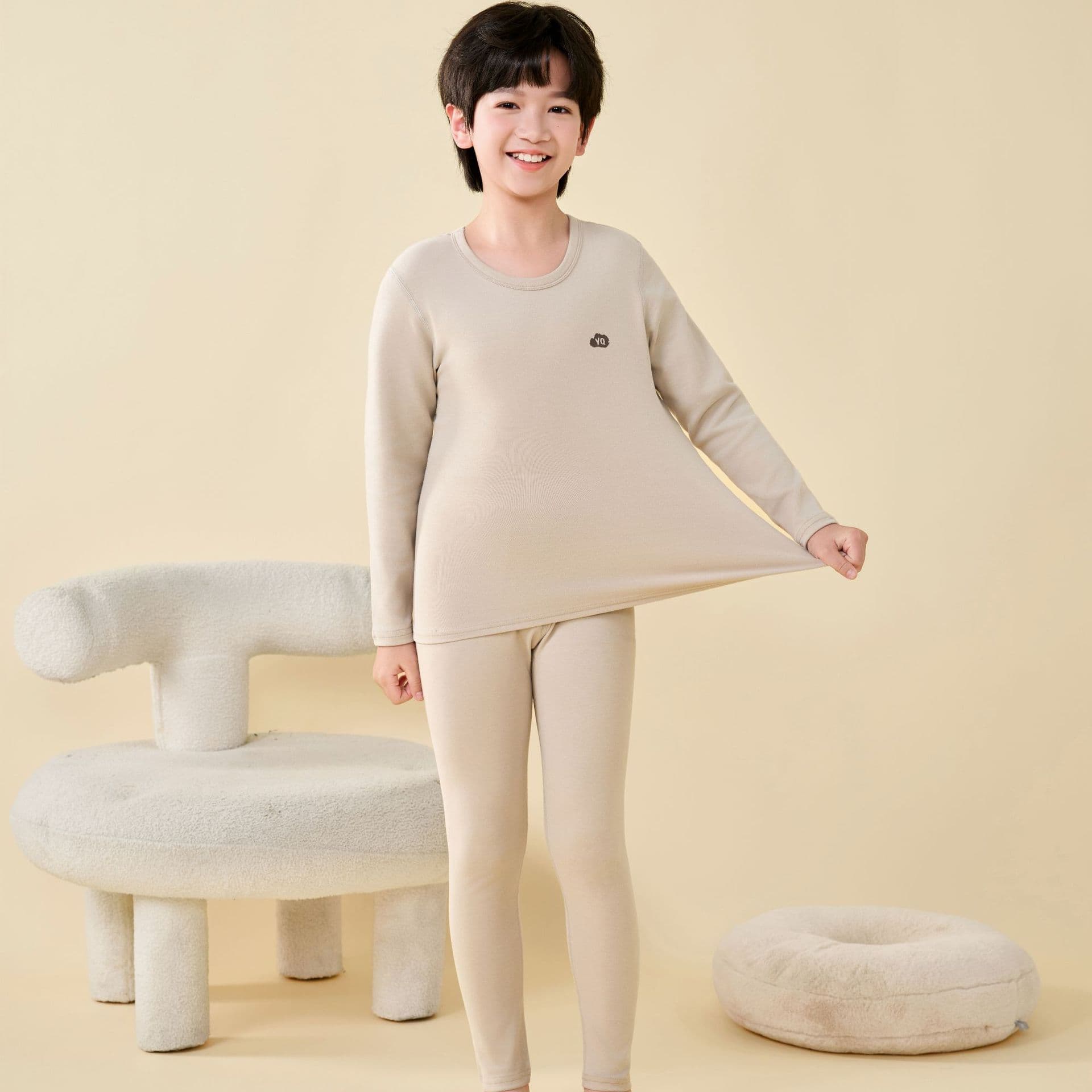 Youth underwear set pure cotton 10A antibacterial children's autumn clothes and long pants for middle-aged girls thin pajamas inner set 2