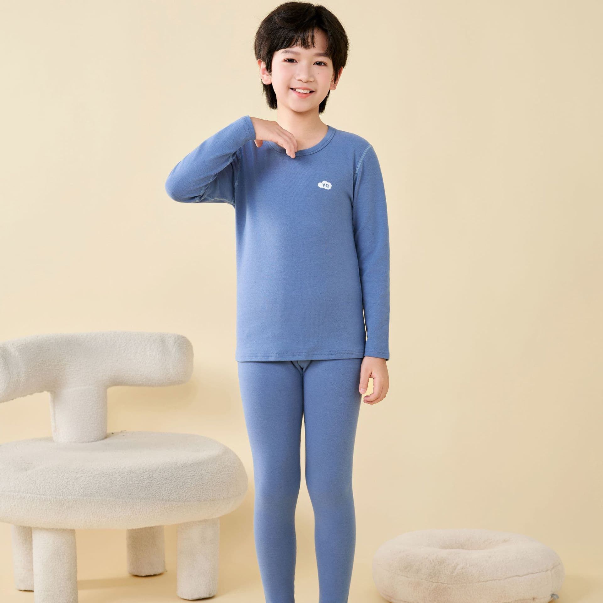 Youth underwear set pure cotton 10A antibacterial children's autumn clothes and long pants for middle-aged girls thin pajamas inner set 5