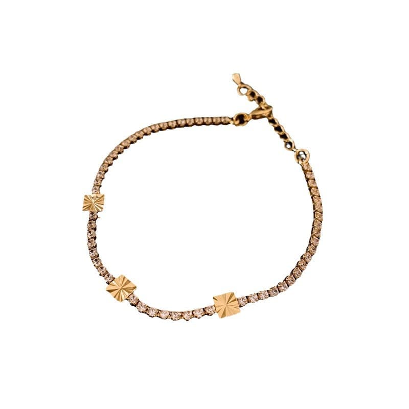 Light luxury flower spliced ​​zircon bracelet bracelet niche high-end fashion bracelet commuting unique design jewelry for women 6