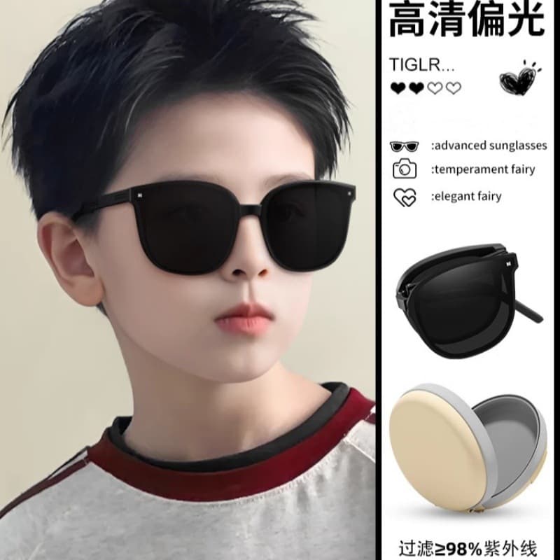 Folding children's sunglasses for boys, anti-UV, girls, no harm to eyes, baby boys and girls polarized sunglasses 4