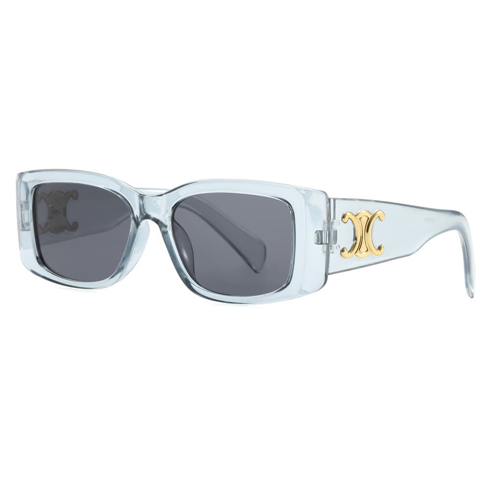 2024 New European and American Fashion Narrow Frame Sunglasses Women's Square Frame Sunglasses Internet Celebrity Same Style Anti-UV Sunglasses 5