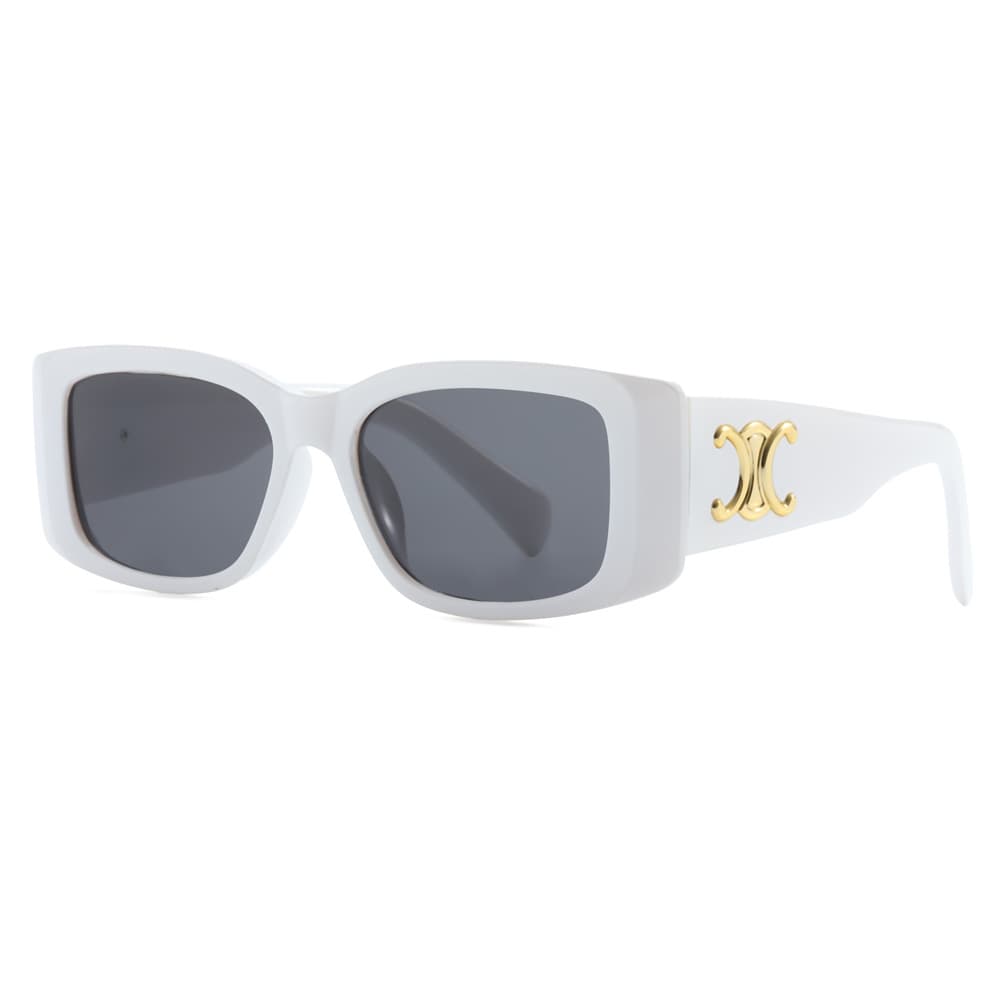 2024 New European and American Fashion Narrow Frame Sunglasses Women's Square Frame Sunglasses Internet Celebrity Same Style Anti-UV Sunglasses 7