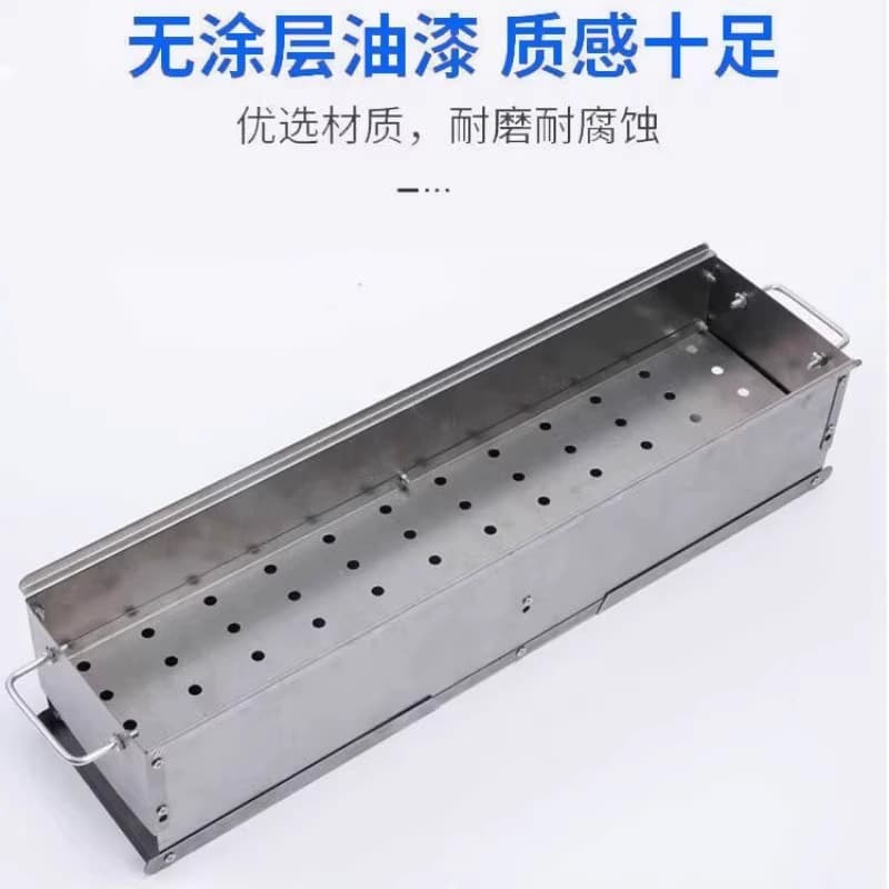 Barbecue grill household commercial barbecue stove camping outdoor small oven stainless steel folding stove charcoal rack 4