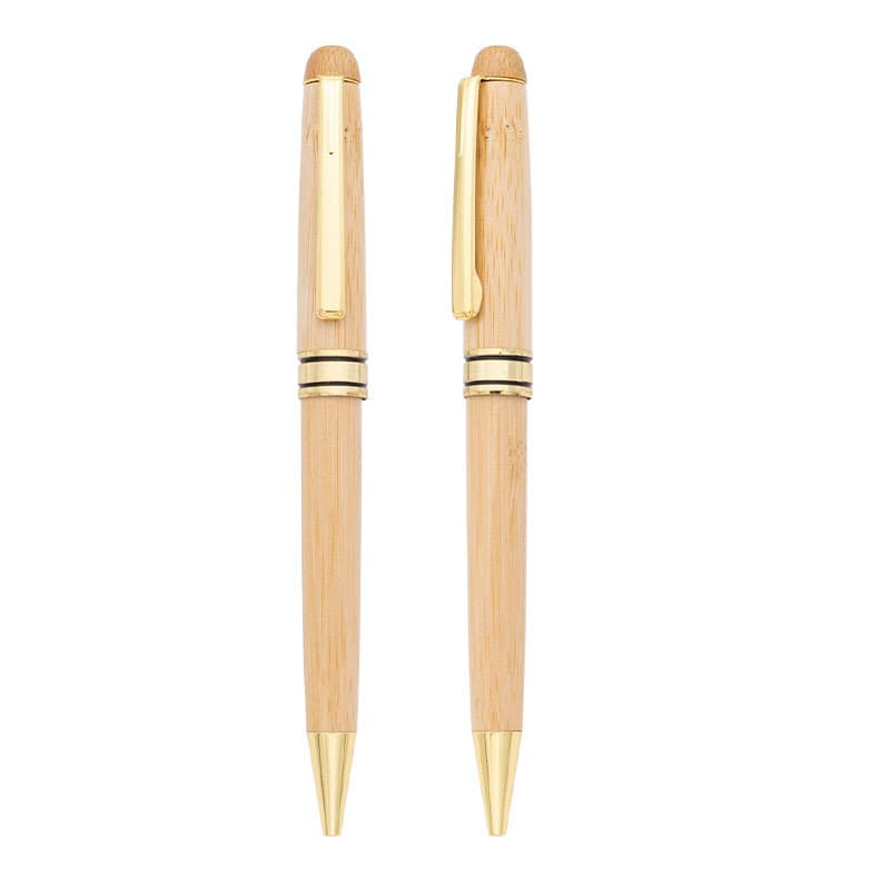 Business meeting bamboo wood pen gift set wooden ballpoint pen corporate annual meeting graduation gift signature pen 7