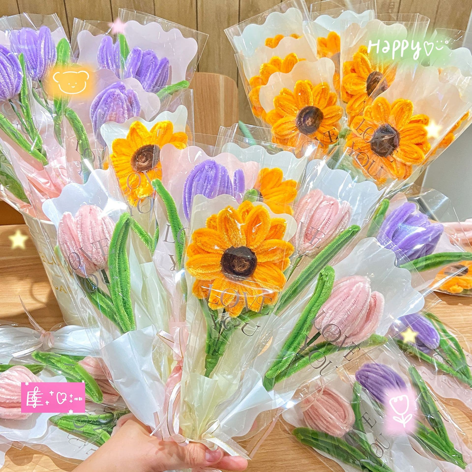 Twisting stick creative bouquet (free bucket for orders over 16 pieces) high-looking holiday gift simulation twisting stick bouquet 3