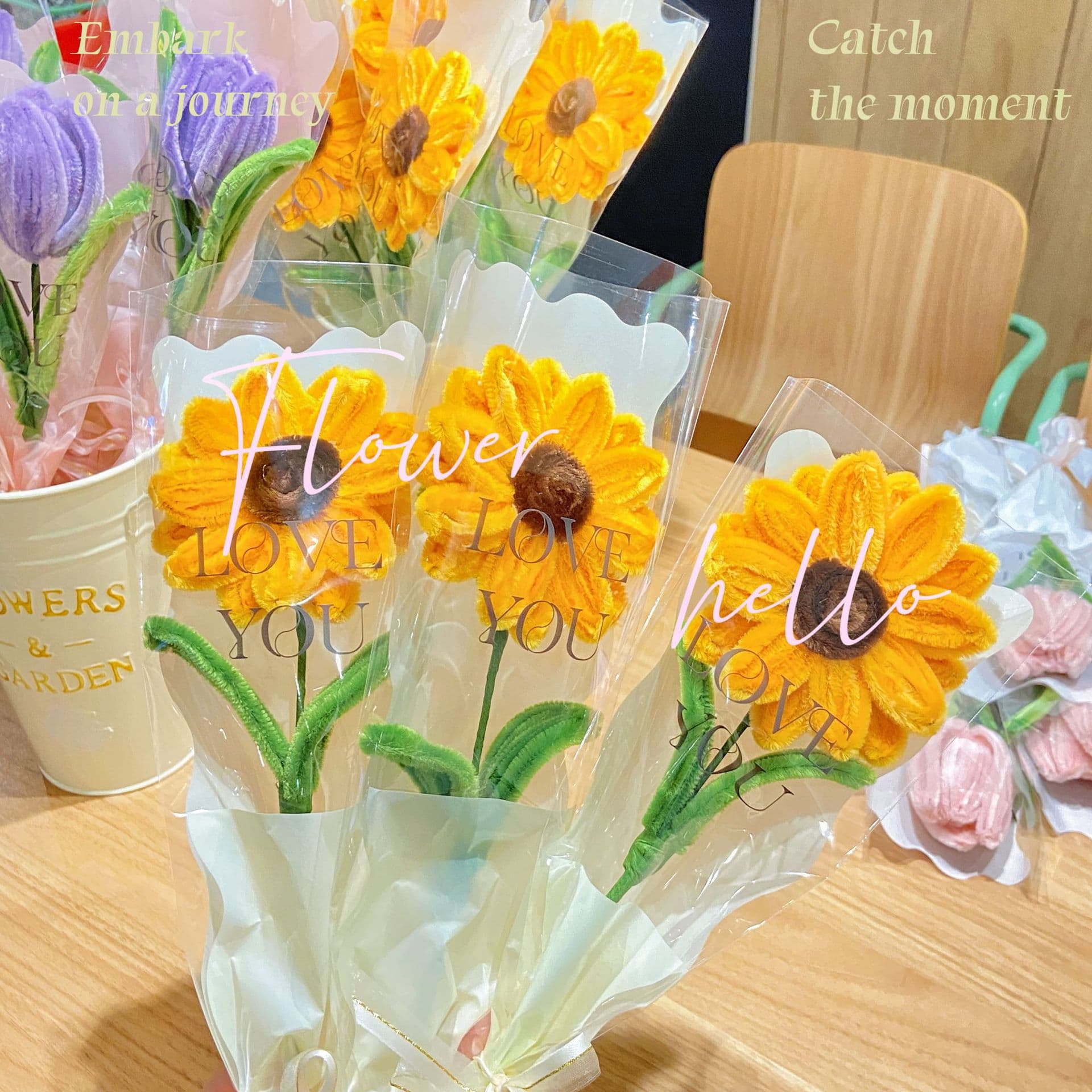 Twisting stick creative bouquet (free bucket for orders over 16 pieces) high-looking holiday gift simulation twisting stick bouquet 5