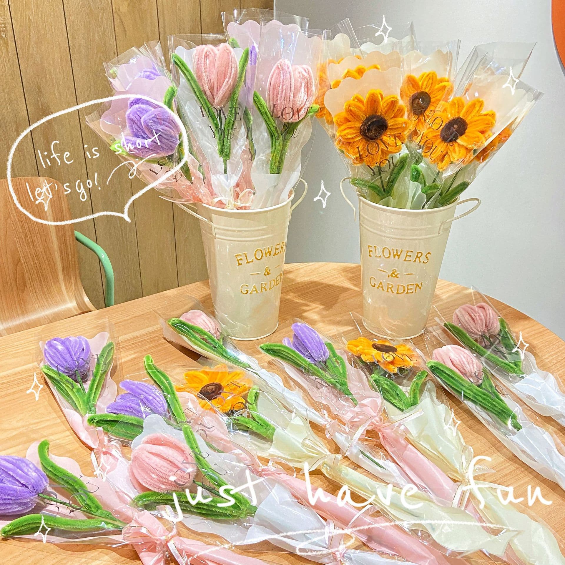 Twisting stick creative bouquet (free bucket for orders over 16 pieces) high-looking holiday gift simulation twisting stick bouquet 1