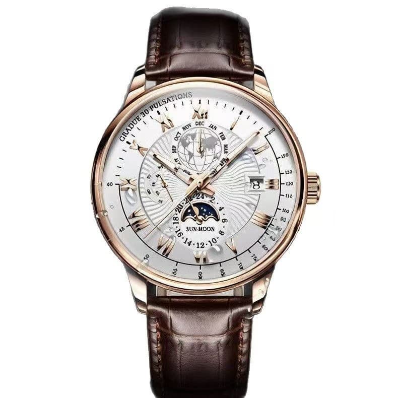 Cross-border men's watch business high-end handsome non-mechanical calendar belt cool senior boys quartz watch 6