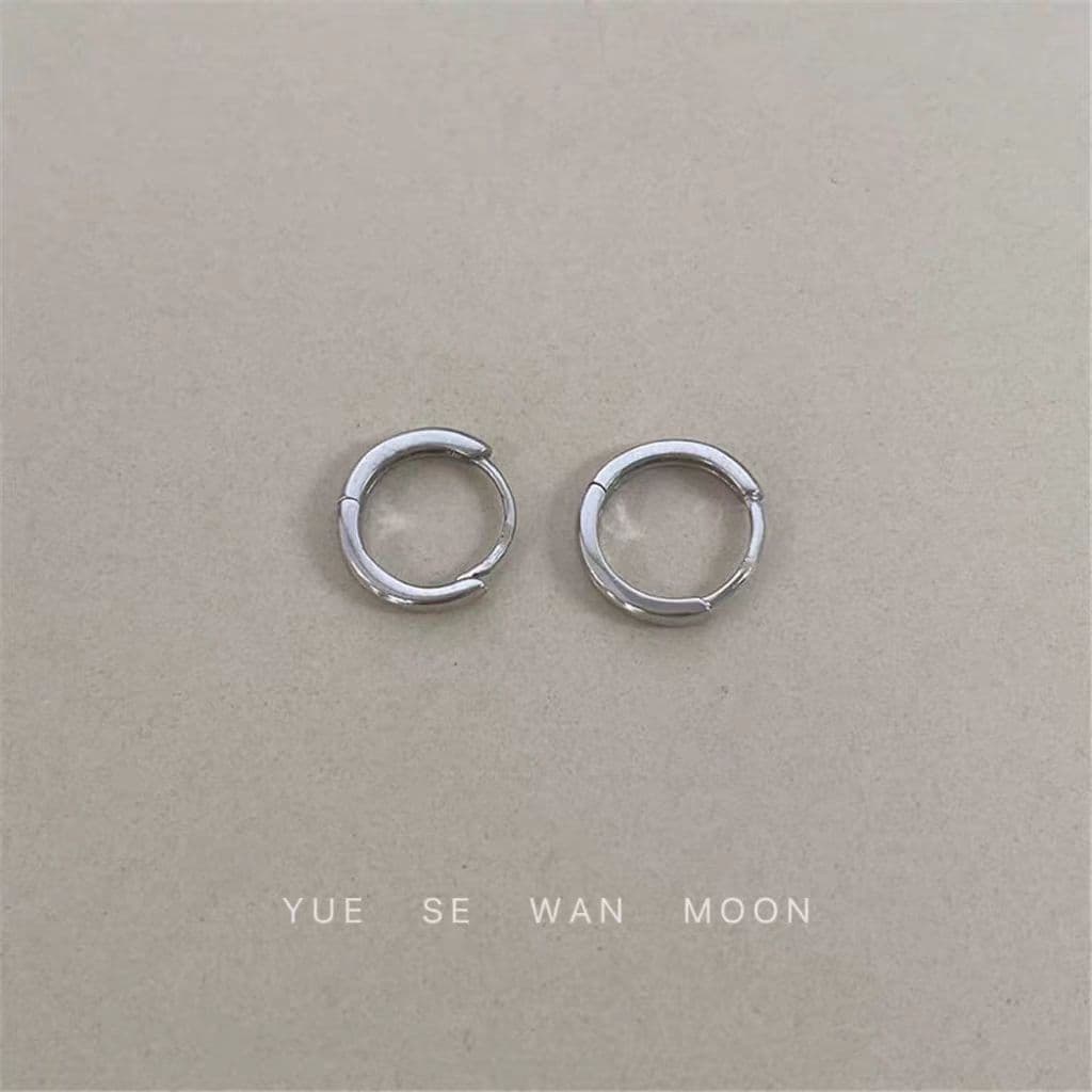Cross super shiny diamond double ear pierced plain hoop stacked combination ear hoop classic versatile ear buckle everyday simple earrings 9