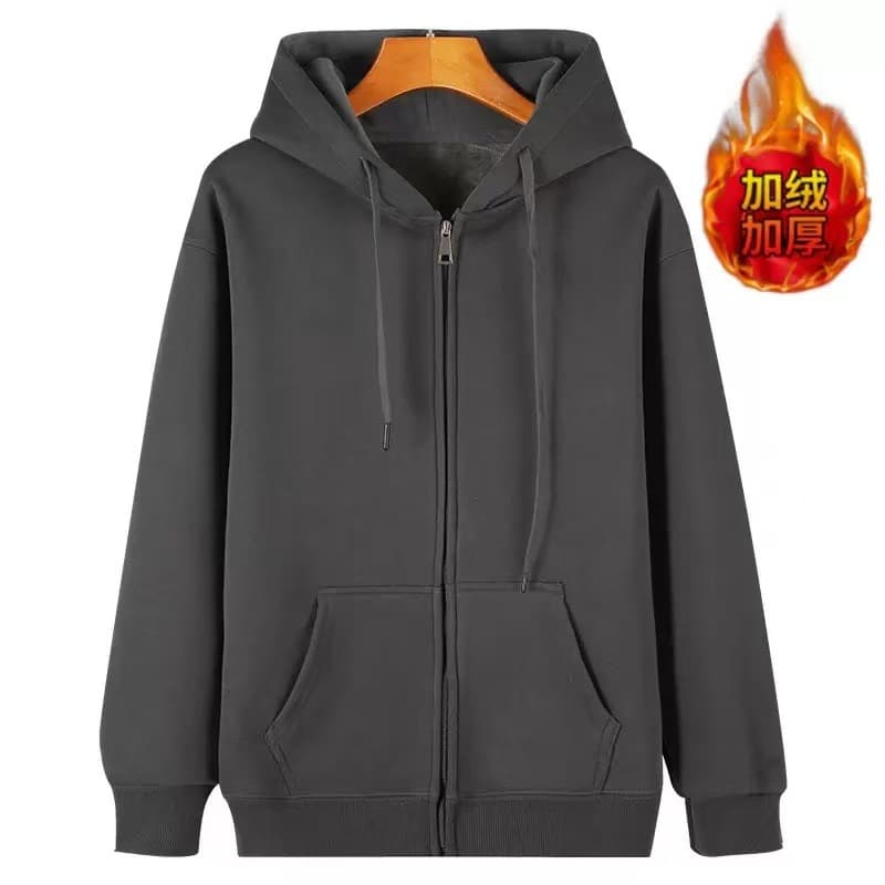 Sweater jacket women's 2025 autumn and winter new spring and autumn hooded cardigan loose casual sports velvet top thin 7